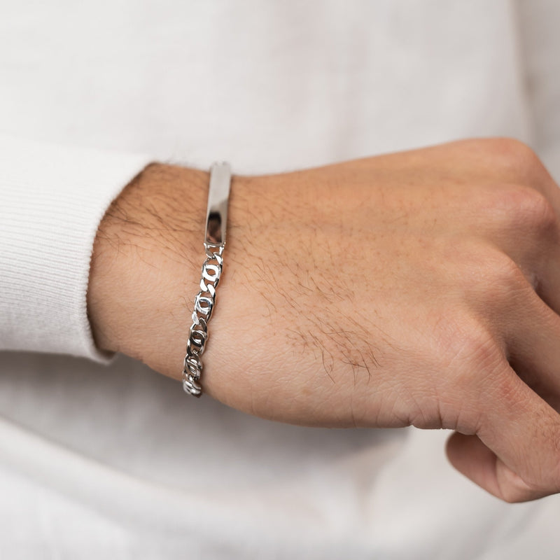 Gravurarmband Gravurplatte Tigerauge ID-Armband
