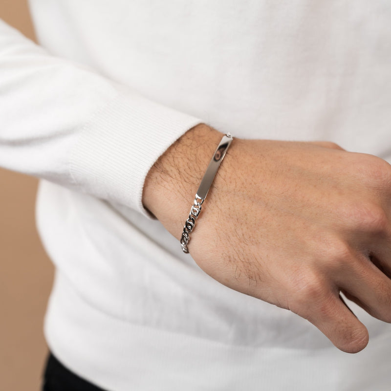 Gravurarmband Gravurplatte Tigerauge ID-Armband