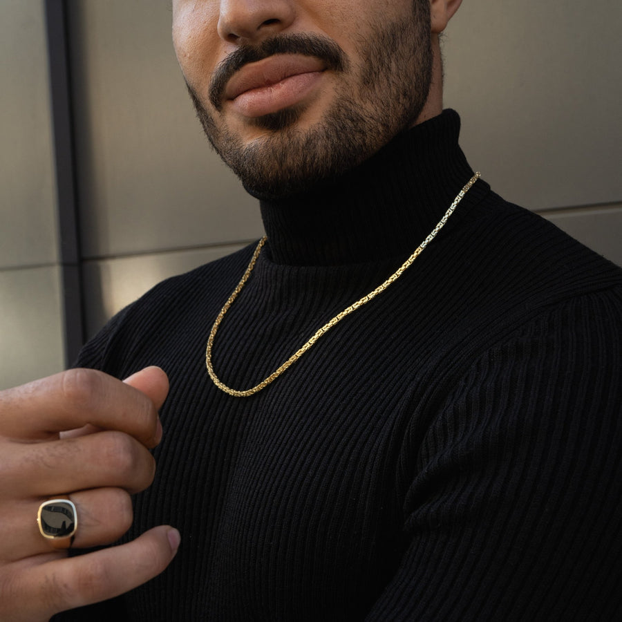 KING'S CHAIN 925 SILVER, 18-KARAT GOLD-PLATED, 3.00 MM - IDENTIM®