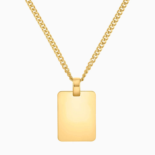 ENGRAVING PLATE STRETCH NECKLACE 333 GOLD