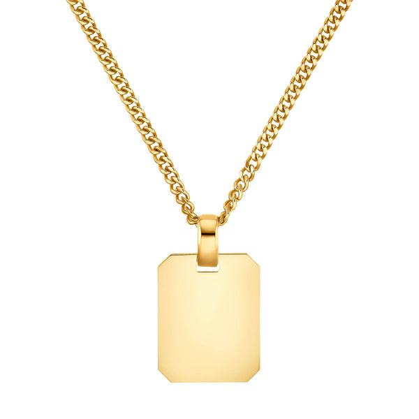 Gegraveerde hanger voor ketting, achthoekig