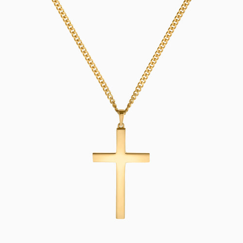 CROSS SOLID NECKLACE 333 GOLD