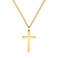 Solid Cross Necklace Pendant, Polished