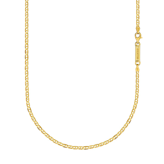 CURB CHAIN 925 SILVER 18 CARAT GOLD PLATED 2,80MM - IDENTIM®