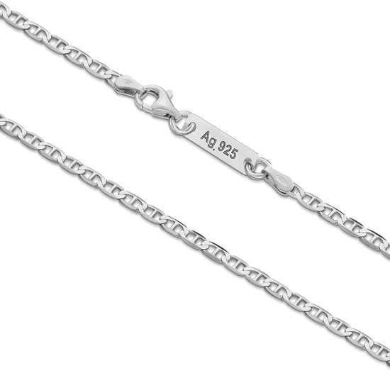 CURB CHAIN 925 SILVER RHODIUM-PLATED 2,80MM - IDENTIM®