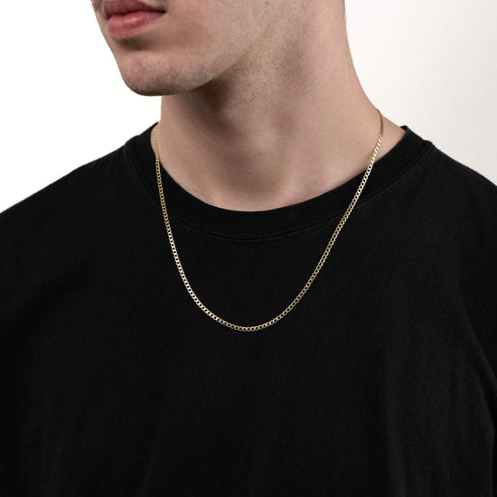 CURB CHAIN NECKLACE 2,60MM 585 GOLD - IDENTIM®