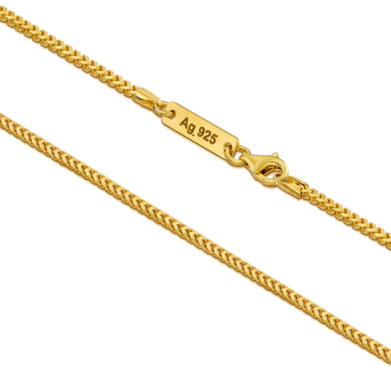 FRANCOKETTE 925 SILBER 18 KARAT VERGOLDET 1,60MM - IDENTIM®