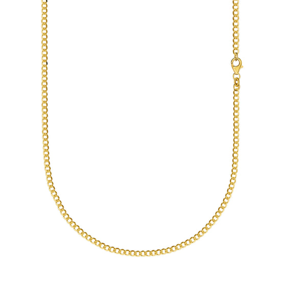 CURB CHAIN NECKLACE 2,60MM 333 GOLD - IDENTIM®