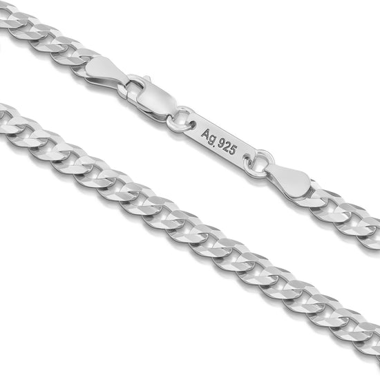 PANZERKETTE ARMBAND 925 SILBER RHODINIERT 5,00MM - IDENTIM®