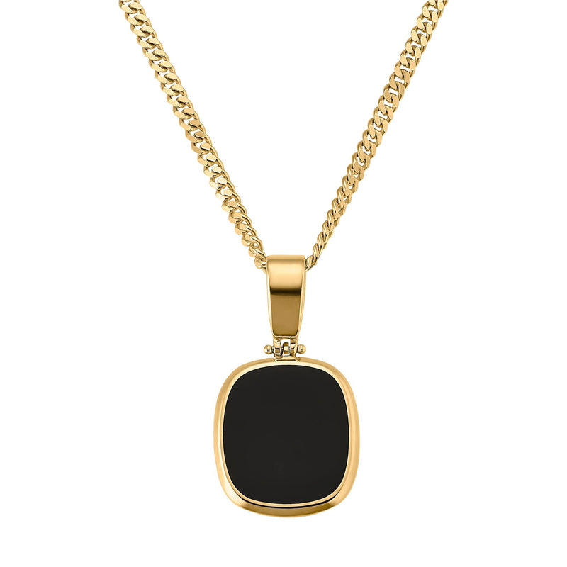 ONYX KETTING 585 GOUD