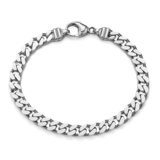 PANZER BRACELET GOLD BRACELET 6.00MM 750 WHITE GOLD - IDENTIM®