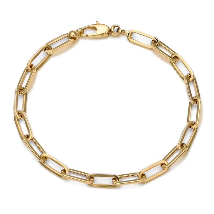 PAPERCLIP ARMBAND GOLDARMBAND 4,50MM 585 GOLD - IDENTIM®