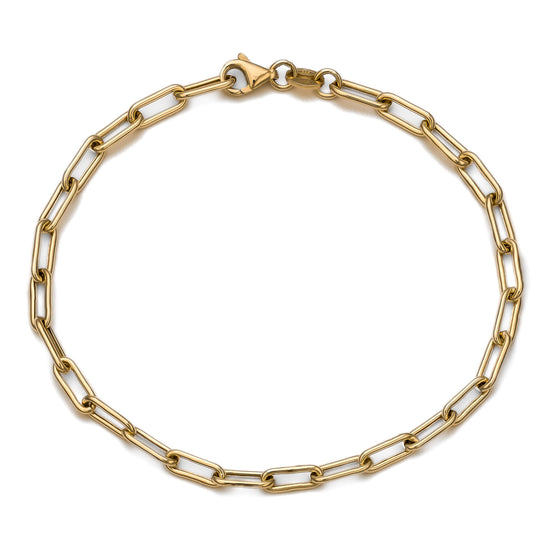 PAPERCLIP BRACELET GOLD BRACELET 3,50MM 585 GOLD - IDENTIM®