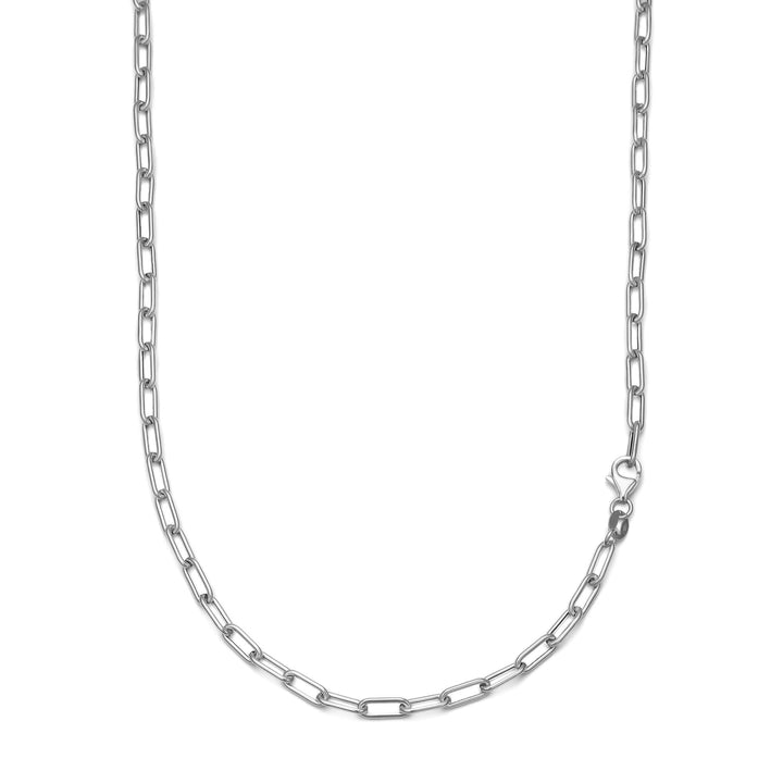 PAPER CLIP CHAIN GOLD CHAIN 3.50MM 585 WHITE GOLD - IDENTIM®