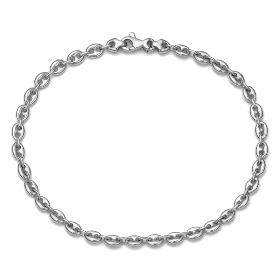 SHIP BANK BAND GOLD BRACELET 3,50MM 585 WHITE GOLD - IDENTIM®