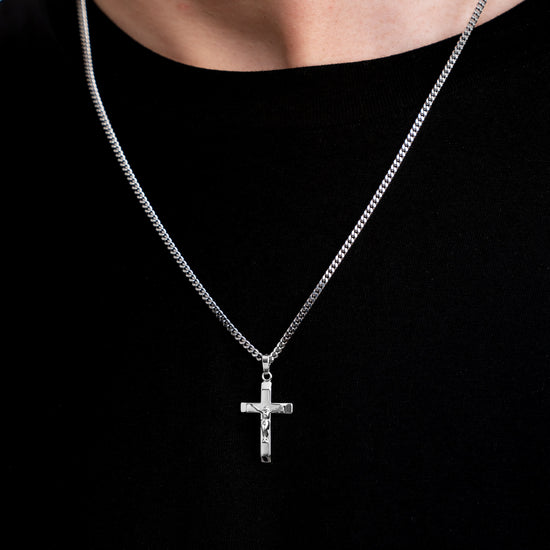 CROSS BODY KETTING 925 ZILVER GERHODINEERD - IDENTIM®
