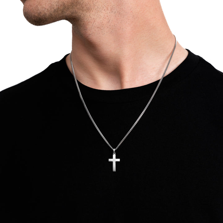 MILACOLATO Kruisketting van 925 sterling zilver voor mannen en vrouwen