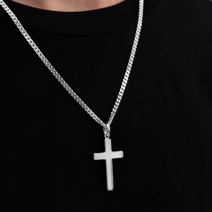 IDENTIM® Men's necklace cross necklace silver chain cross pendant