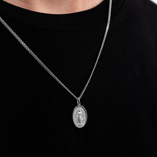 MADONNA NECKLACE 925 SILVER RHODIUM-PLATED - IDENTIM®