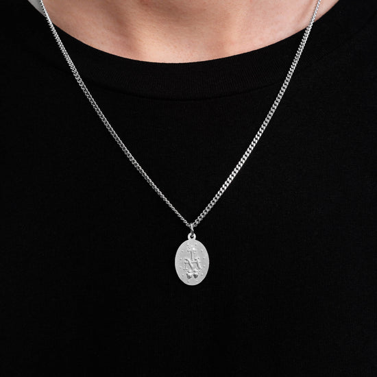 MADONNA NECKLACE 925 SILVER RHODIUM-PLATED - IDENTIM®