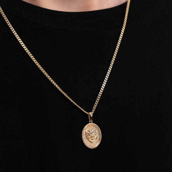 LÖWE HALSKETTE 925 SILBER 18 KARAT VERGOLDET - IDENTIM®