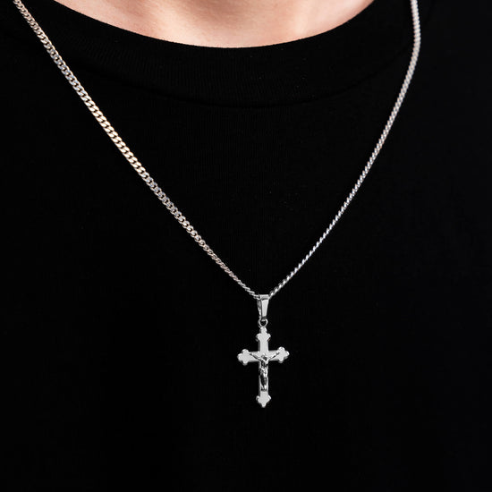 CROSS BODY KETTING 925 ZILVER GERHODINEERD - IDENTIM®