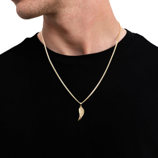 FLÜGEL HALSKETTE 925 SILBER 18 KARAT VERGOLDET - IDENTIM®