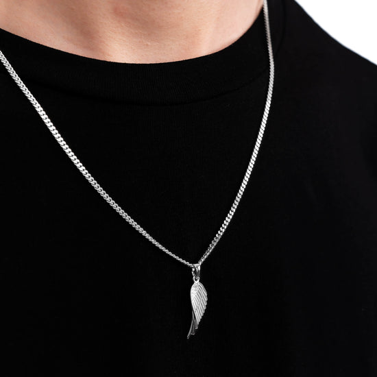 FLÜGEL HALSKETTE 925 SILBER RHODINIERT - IDENTIM®