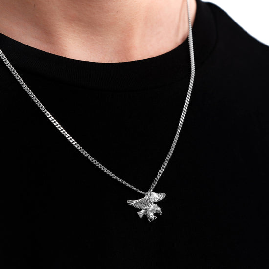 ADELAAR COLLIER HANGER 925 ZILVER GERHODINEERD - IDENTIM®