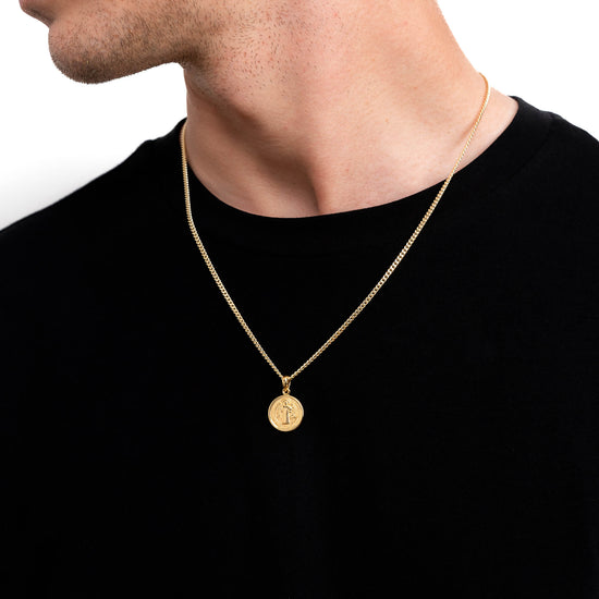BENEDICTUS NECKLACE 925 SILVER 18 CARAT GOLD PLATED - IDENTIM®