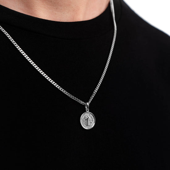 BENEDICTUS NECKLACE 925 SILVER RHODIUM-PLATED - IDENTIM®