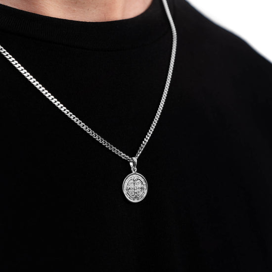 BENEDICTUS NECKLACE 925 SILVER RHODIUM-PLATED - IDENTIM®