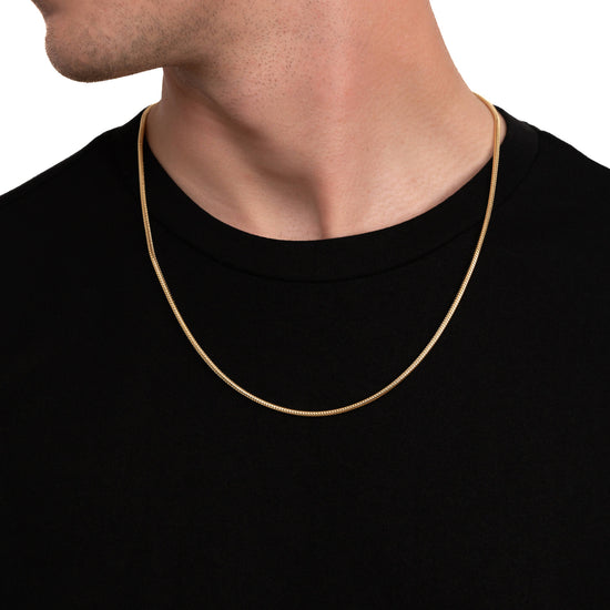 SNAKE CHAIN 925 SILVER 18 CARAT GOLD PLATED 2,50MM - IDENTIM®