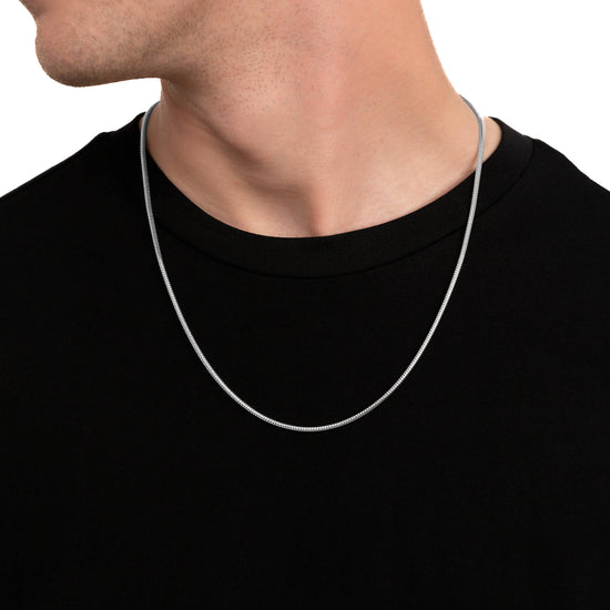 SNAKE CHAIN SET 925 SILVER RHODIUM PLATED 2,50MM - IDENTIM®