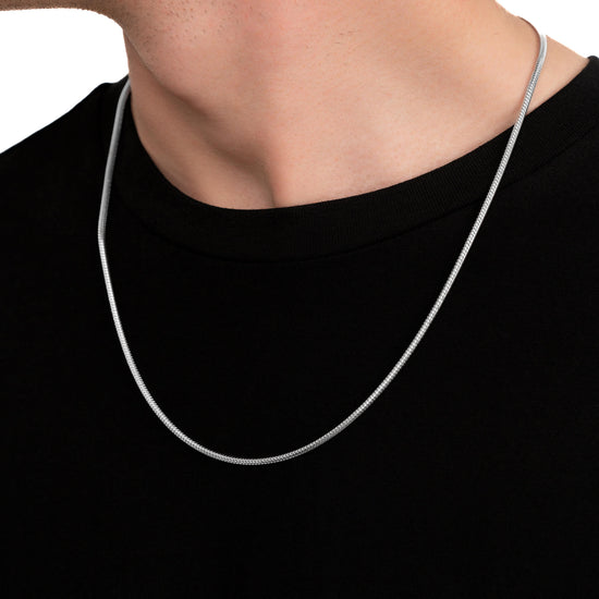 SNAKE CHAIN 925 SILVER RHODIUM PLATED 2,50MM - IDENTIM®