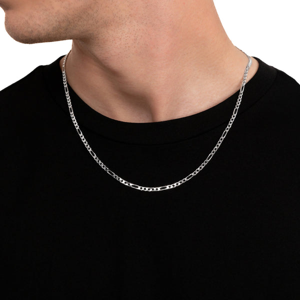 FIGAROKETTE 925 SILBER RHODINIERT 3,40MM - IDENTIM®