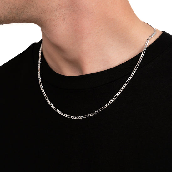 FIGARO NECKLACE SET 925 SILVER RHODIUM PLATED 3,40MM - IDENTIM®