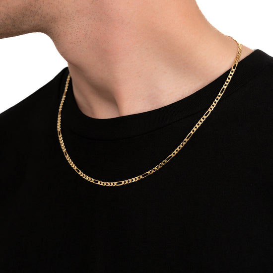 FIGAROKETTE 925 SILBER 18 KARAT VERGOLDET 3,40MM - IDENTIM®