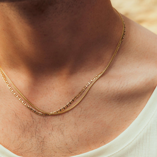 CURB CHAIN 925 SILVER 18 CARAT GOLD PLATED 2,80MM - IDENTIM®