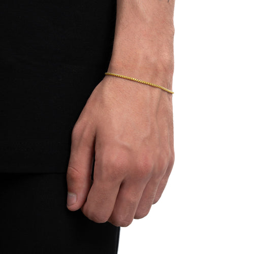 Venezianerkette Armband 925 Silber 18 Karat Vergoldet 2,00mm