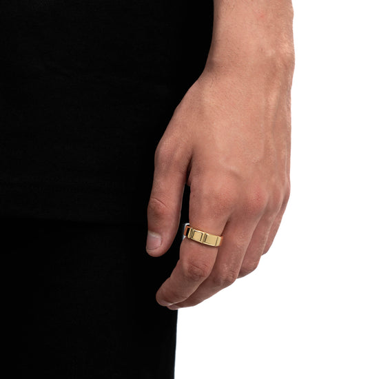 TRAPE RING 925 SILBER 18 KARAT VERGOLDET - IDENTIM®