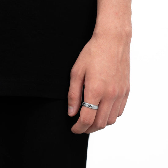 SNAKE RING 925 SILVER RHODIUM-PLATED - IDENTIM®