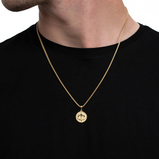LILIEN HALSKETTE 925 SILBER 18 KARAT VERGOLDET - IDENTIM®