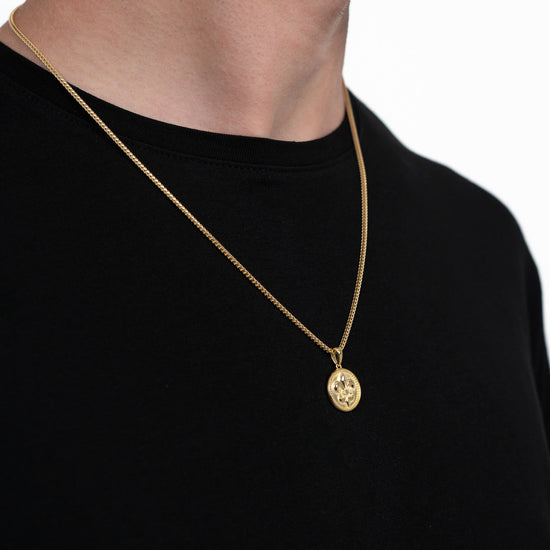 LILIEN HALSKETTE 925 SILBER 18 KARAT VERGOLDET - IDENTIM®