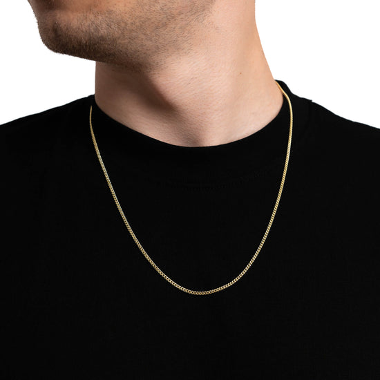 CURB CHAIN GOLD CHAIN 2,10MM 585 GOLD - IDENTIM®