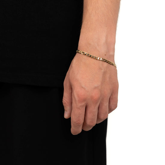 PANZER BRACELET GOLD BRACELET 5,00MM 585 GOLD - IDENTIM®