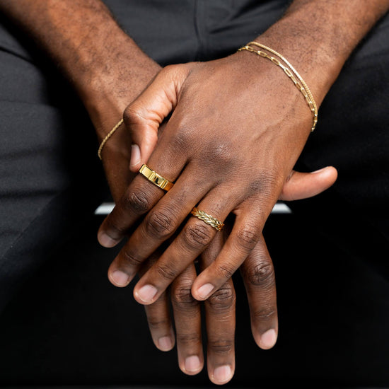 BRAIDED RING 925 SILBER 18 KARAT VERGOLDET - IDENTIM®