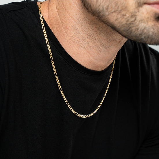 FIGAROKETTE 925 SILBER 18 KARAT VERGOLDET 3,40MM - IDENTIM®