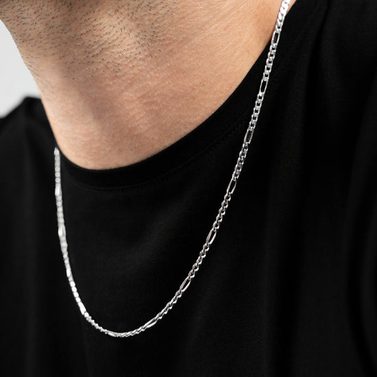 FIGAROKETTE 925 SILBER RHODINIERT 3,40MM - IDENTIM®