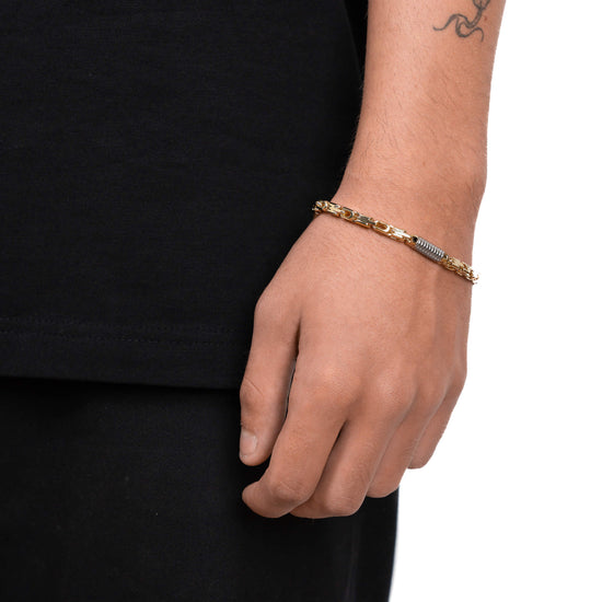 MONTE CARLO GOLD BRACELET 5,50MM 585 GOLD WHITE GOLD - IDENTIM®